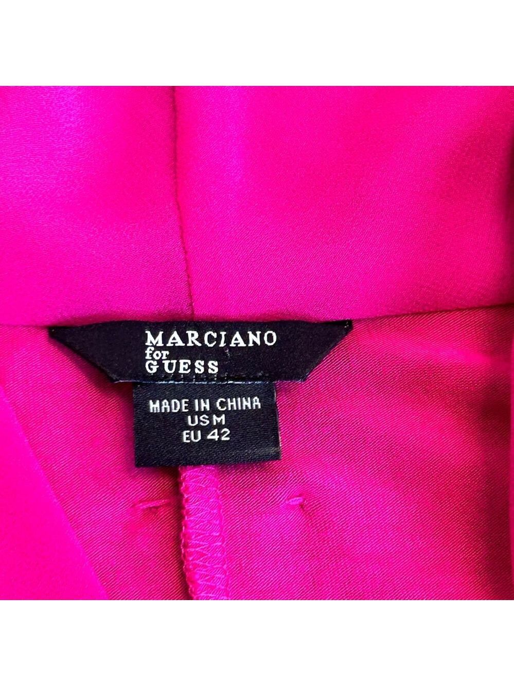 Marciano for Guess pink draped wrap V neck grommet cutout long sleeve bodysuit M - Picture 9 of 14